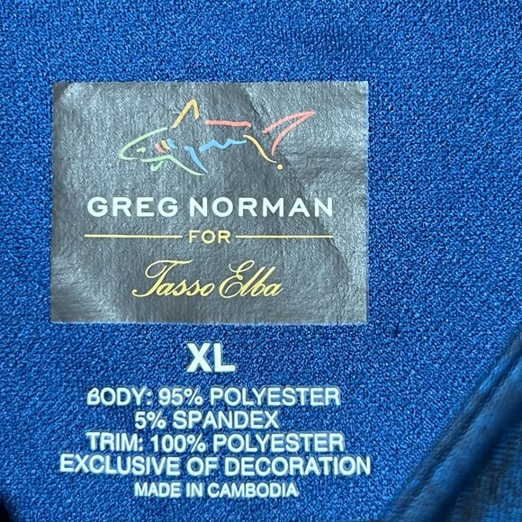 Greg Norman Tasso Elba Blue Heathered Sleeveless Full Zip Vest HydroTech Golf - Picture 11 of 16